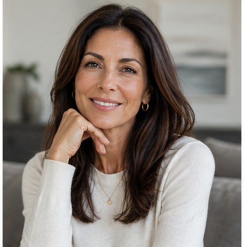 A woman focused on energy and longevity